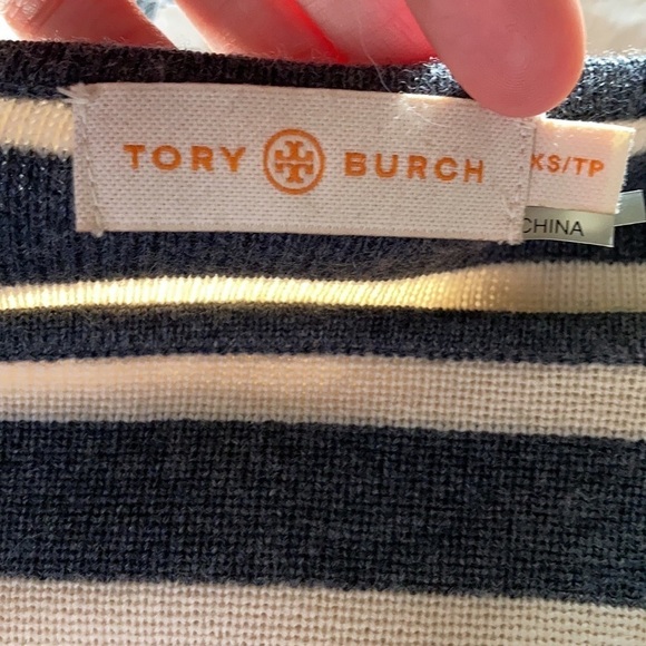 Tory Burch Wool Blended Striped Sweater - Picture 7 of 7